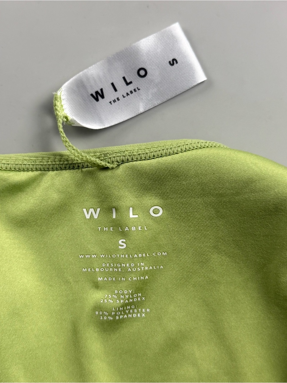 Wilo The Label Ribbed String Bikini Matching Set Lime Green Womens S - Picture 4 of 9